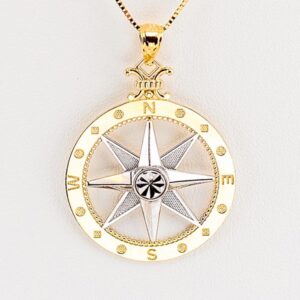 Large Two Tone Gold Compass