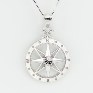 Medium White Gold Compass