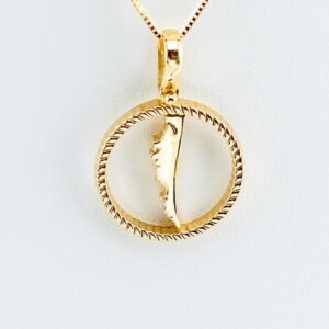 Medium Yellow Gold Island Pendant