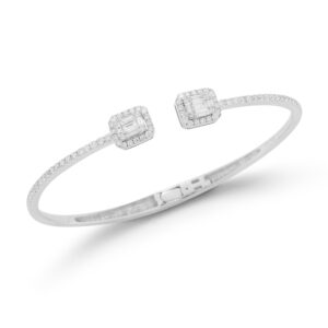 diamond white gold bangle