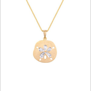 Gold Sand Dollar Pendent