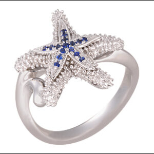 Precious Silver Starfish Ring