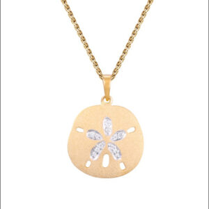 Large Gold Sand Dollar Pendent