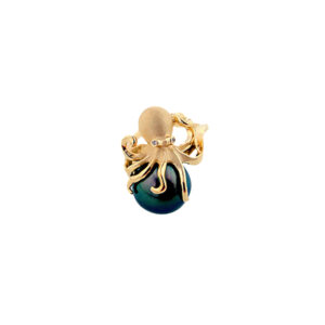 Gold and Silver Pearl Octopus Ring