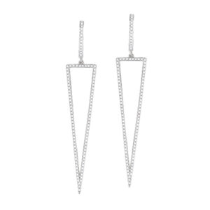 White Gold Diamond Drop Earrings