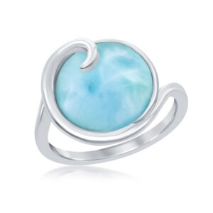 Silver Larimar ring