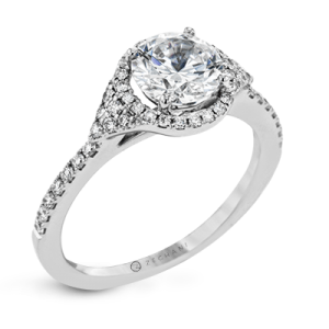 White gold engagement ring