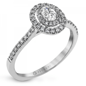 oval white gold engagement ring