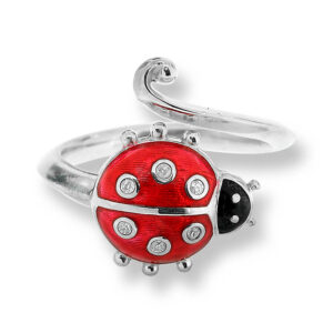 red ladybug ring