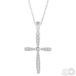 White Gold Diamond Cross