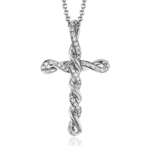 White Gold Cross Pendant