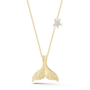 Gold Whale Tale Necklace