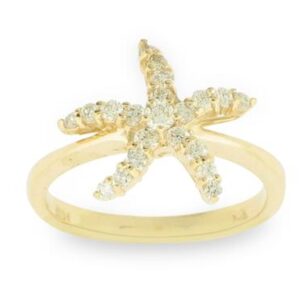 gold starfish ring