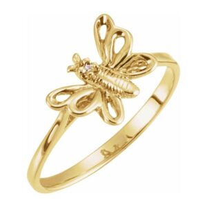 gold butterfly ring