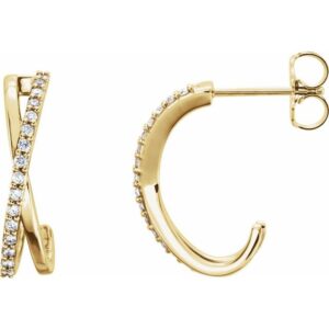 diamond and gold hoop earrings