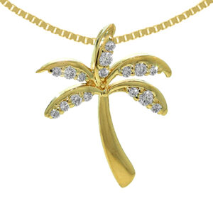 gold palm tree pendant