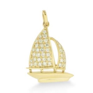 gold diamond sailboat