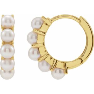 pearl hoop earrings