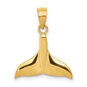 gold whale tale pendant