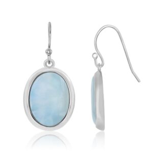 Larimar dangly earrings