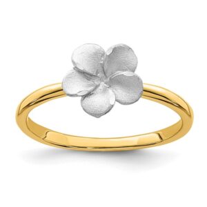 yellow and white gold flower ring