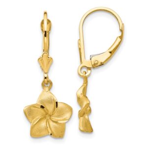 gold flower earrings