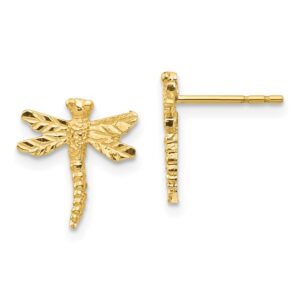 Gold dragonfly earrings