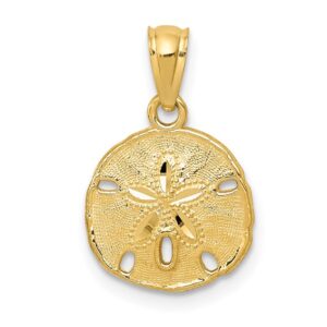 Gold sand dollar pendant