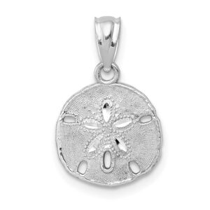 white gold sand dollar pendant