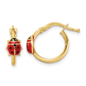 gold ladybug earrings